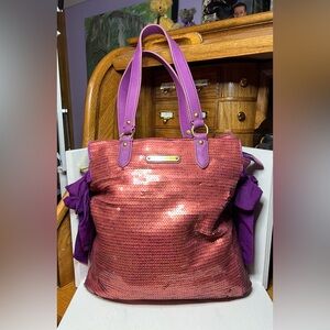 Vintage 2012 Juicy Couture Leather & Sequin Daydreamer -/Pink/Purple